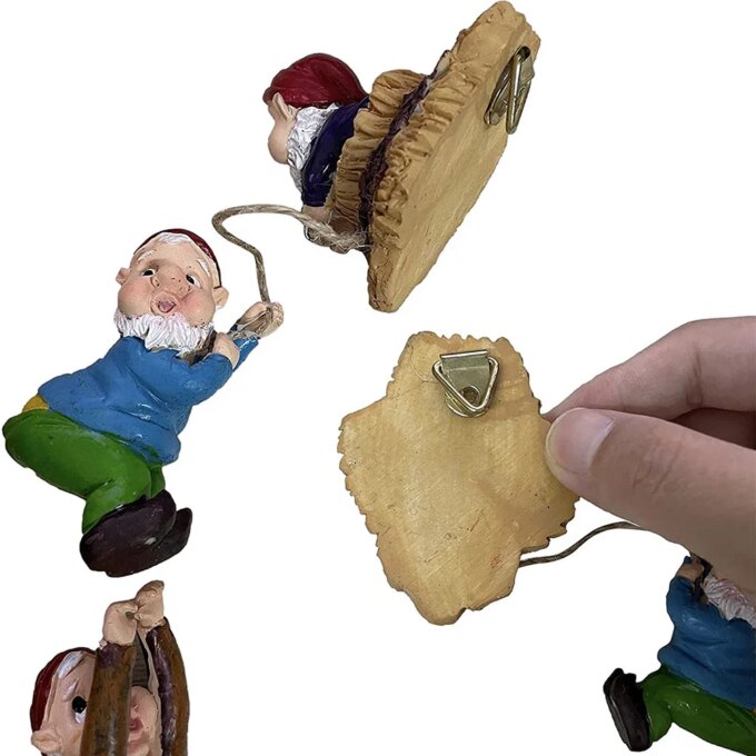 Mini Climbing Gnomes Dwarf Fairy Garden Statue Miniatures Courtyard Elf Figure Resin Micro Landscape Outdoor Figurine Ornament - Image 5