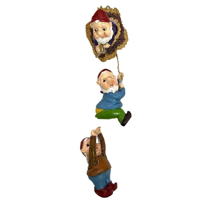 Mini Climbing Gnomes Dwarf Fairy Garden Statue Miniatures Courtyard Elf Figure Resin Micro Landscape Outdoor Figurine Ornament - Image 2