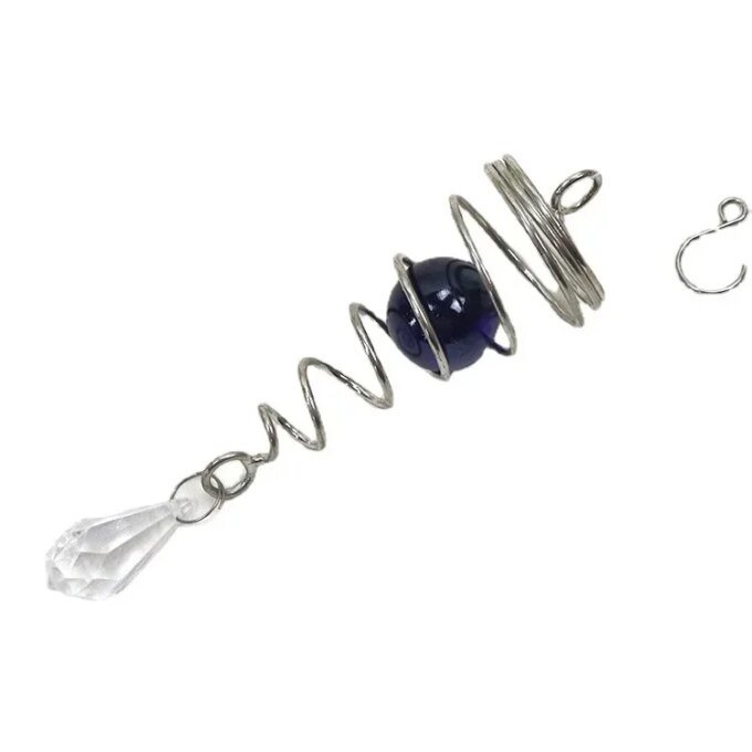 Rotating Spiral Tail Wind Spinner Chimes Crystal Glass Ball Pendant Pendulum Garden Nursery Window Hanging XMS Tree Decorations - Image 3