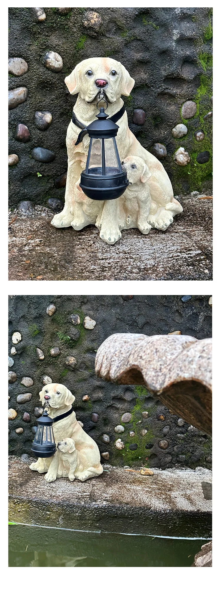1 pc Patio decoration, outdoor, entrance decoration. Garden, villa solar simulation puppy decoration