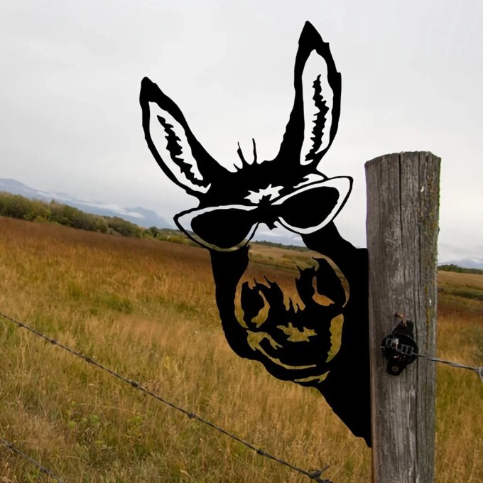 Donkey Shape Iron Silhouette, Outdoor Garden Fence Ornament, Farm Decor Wall Art Home Decoration for Garden Party Decor - Image 4