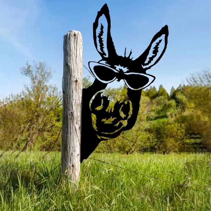 Donkey Shape Iron Silhouette, Outdoor Garden Fence Ornament, Farm Decor Wall Art Home Decoration for Garden Party Decor - Image 6