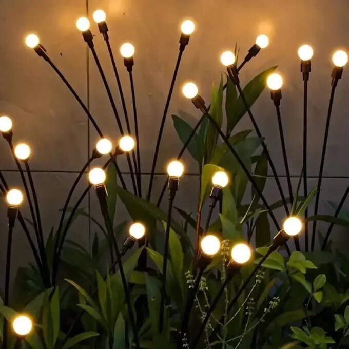 10 Lights Solar Lawn Lamp Garden Lamp, LED Wind-driven FireflyGround Plug Lamp, Garden Ramadan Decoration Festival Lamp - Image 6
