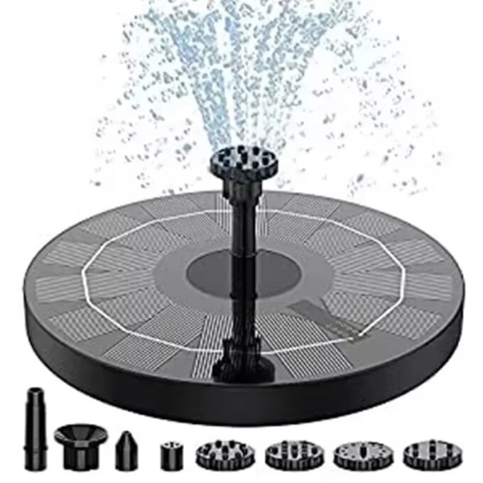 Mini Solar Water Fountain Pool Pond Waterfall Fountain Garden Decoration Outdoor Bird Bath Solar Powered Fountain Floating Water