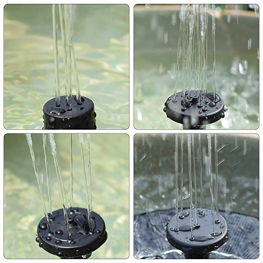Mini Solar Water Fountain Pool Pond Waterfall Fountain Garden Decoration Outdoor Bird Bath Solar Powered Fountain Floating Water