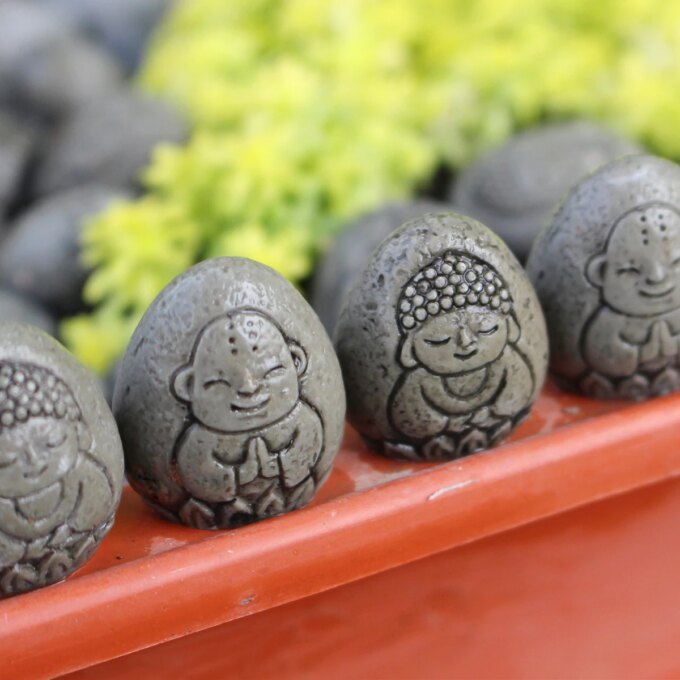 20-piece set of Zen resin Buddha paving stones, mini bonsai decorative statues, micro landscape creative ornaments - Image 4
