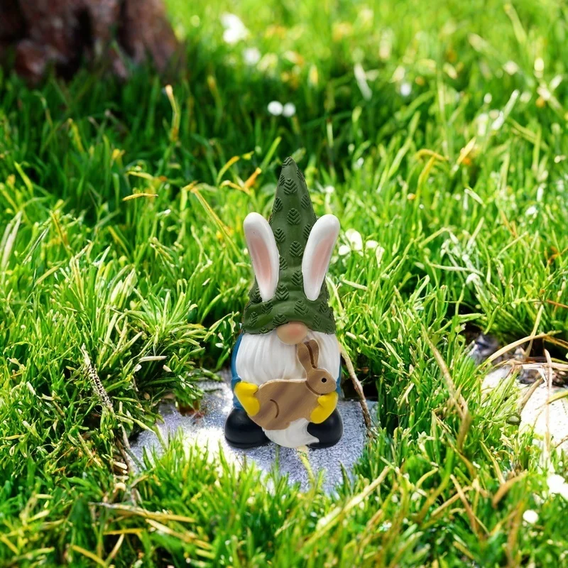 Charming Rabbit Reading Book Statue - Resin Bunny Garden Ornament, Perfect for Outdoor & Indoor Decor, Ideal Easter Gift