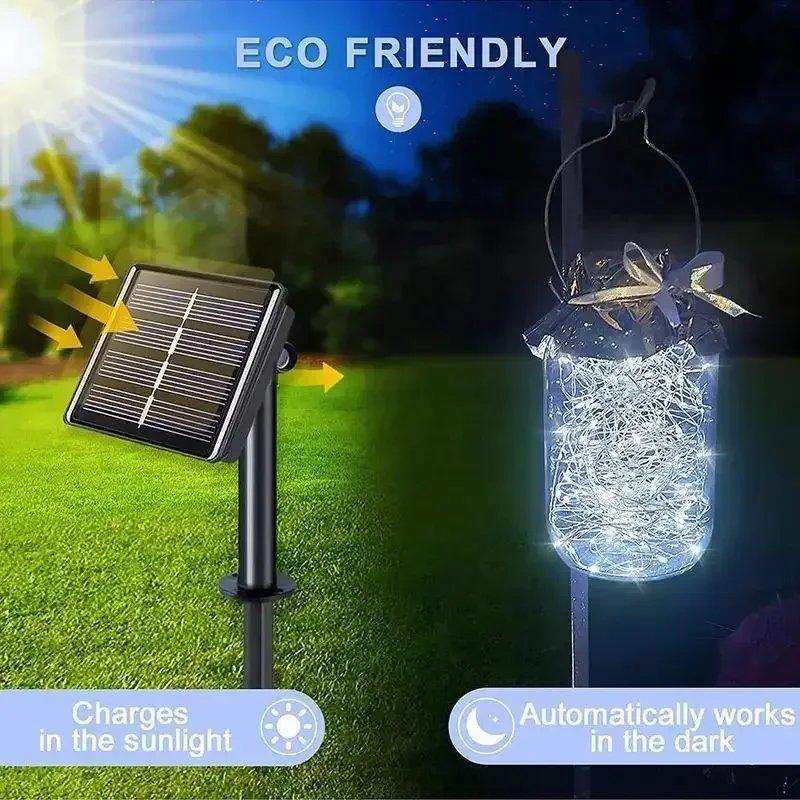 1/2/4 Pcs Solar LED String Light Fairy Copper Wire Lamp 30M/300LEDs Garden Waterproof Lights 8 Modes For Outdoor Holiday Decor