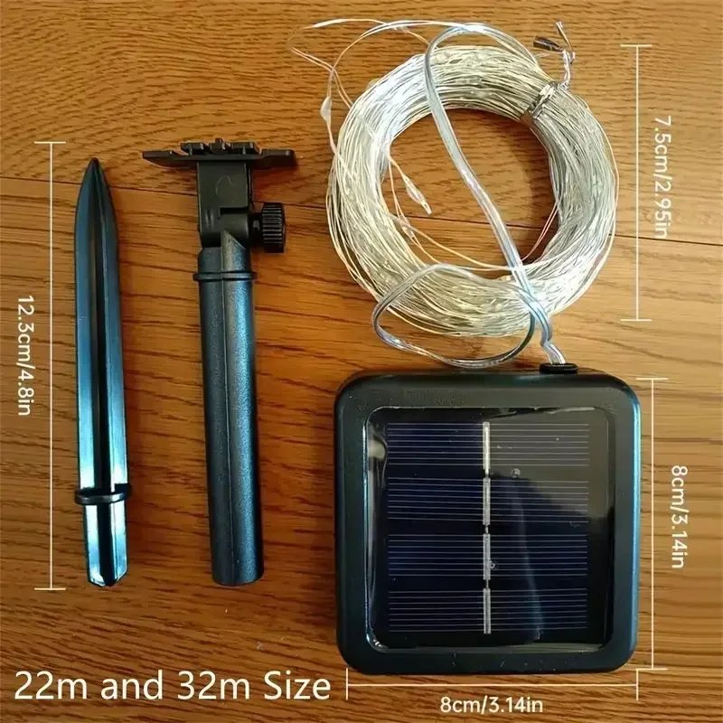 1/2/4 Pcs Solar LED String Light Fairy Copper Wire Lamp 30M/300LEDs Garden Waterproof Lights 8 Modes For Outdoor Holiday Decor