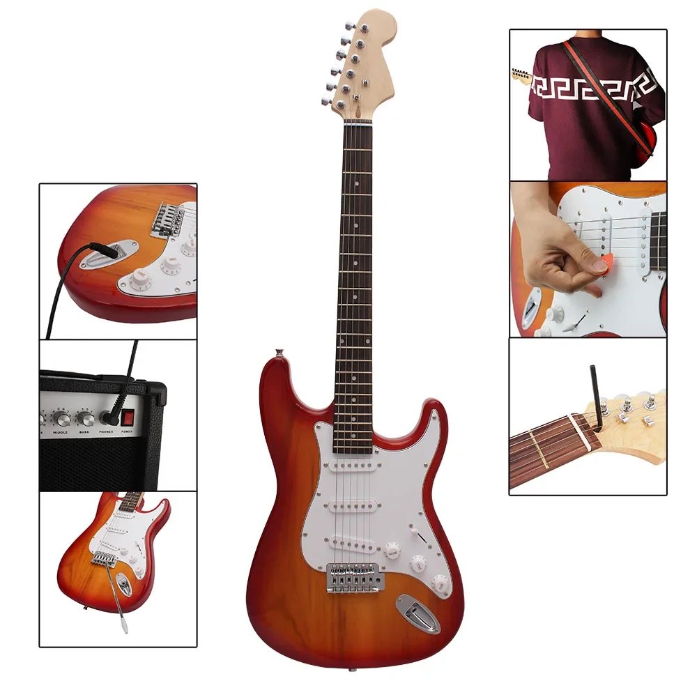 IRIN 6-String Electric Guitar for Students And Rock Band Trendy Play Essential String Instrument for Campus Musicians IRIN 6-String Electric Guitar for Students And Rock Band Trendy Play Essential String Instrument for Campus Musicians