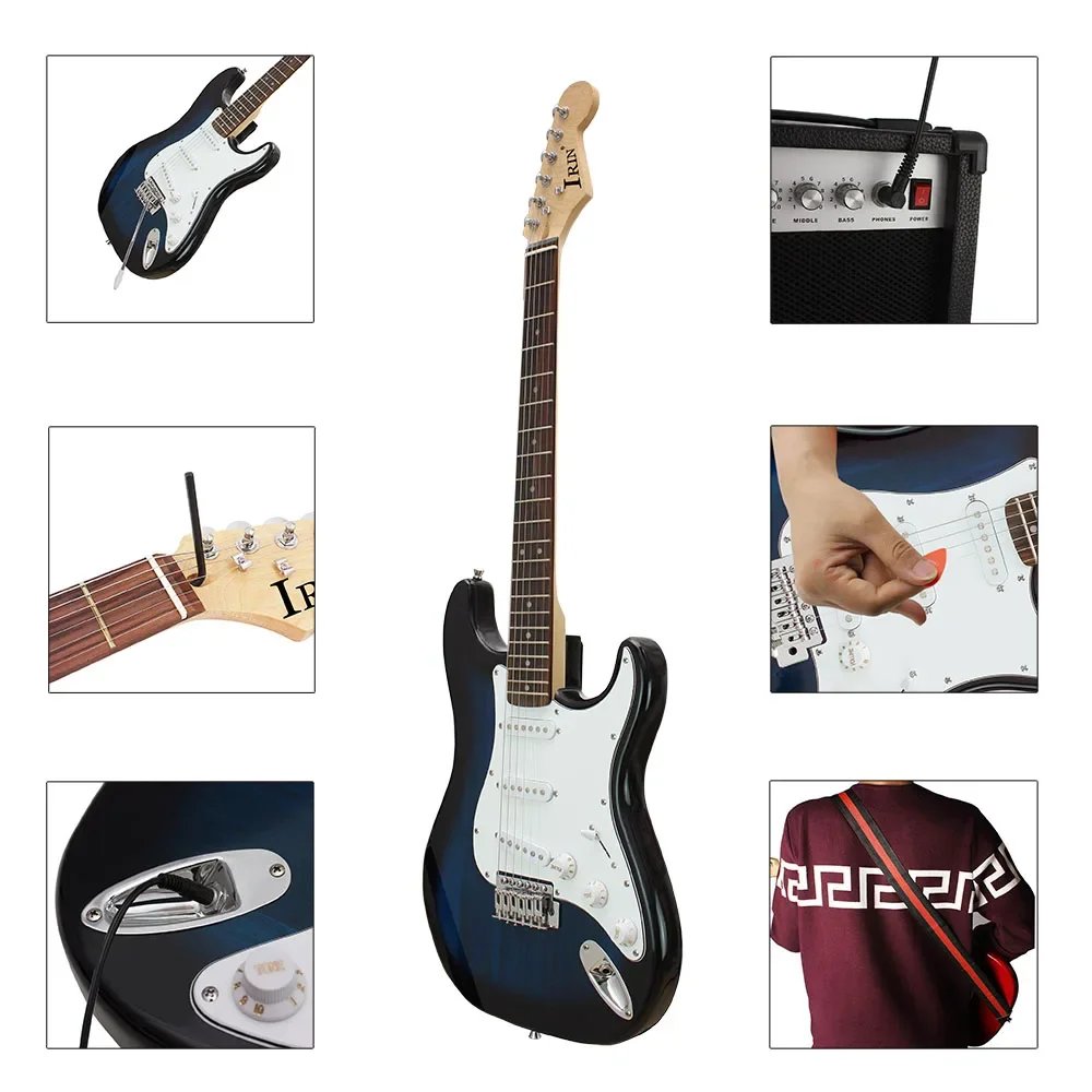 IRIN 6-String Electric Guitar for Students And Rock Band Trendy Play Essential String Instrument for Campus Musicians IRIN 6-String Electric Guitar for Students And Rock Band Trendy Play Essential String Instrument for Campus Musicians