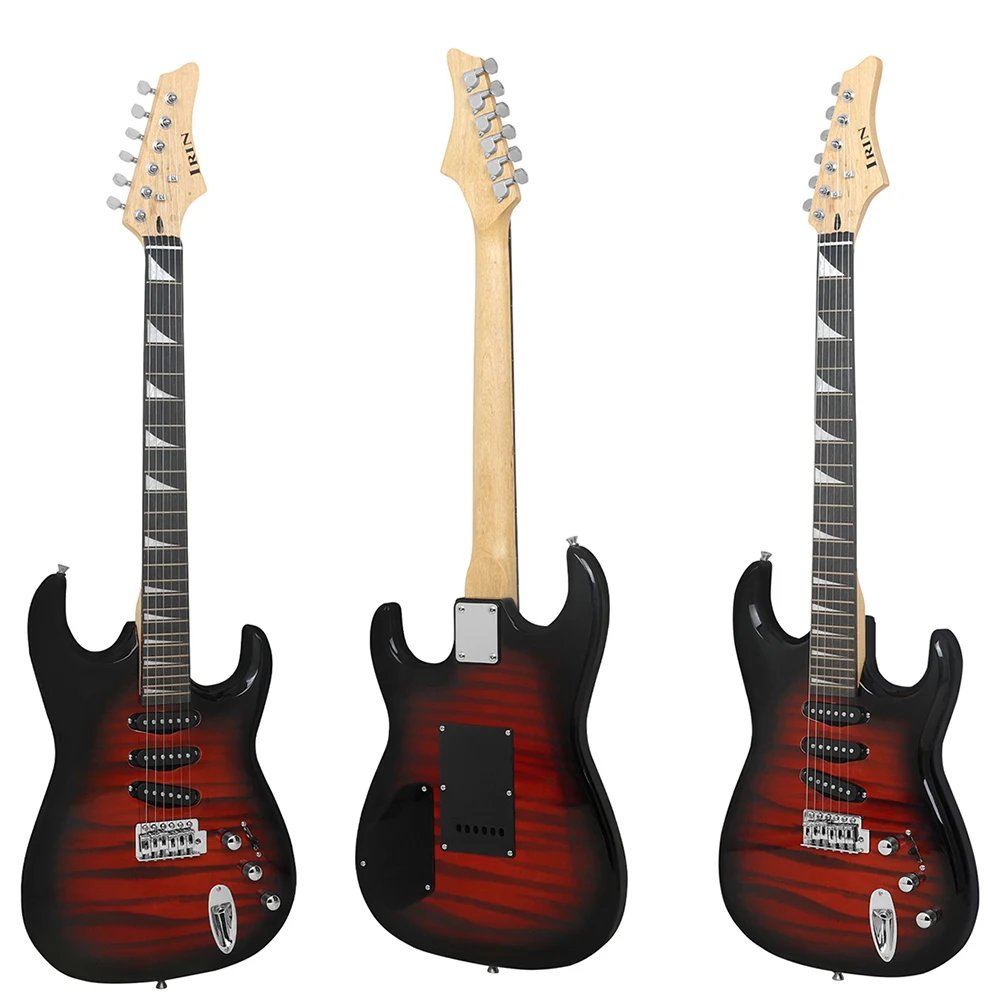 IRIN Electric Guitar ST Model 6 String Tiger Stripe 39 Inch Scale 24 Frets Solid Body Guitar for Beginners And Professionals IRIN Electric Guitar ST Model 6 String Tiger Stripe 39 Inch Scale 24 Frets Solid Body Guitar for Beginners And Professionals