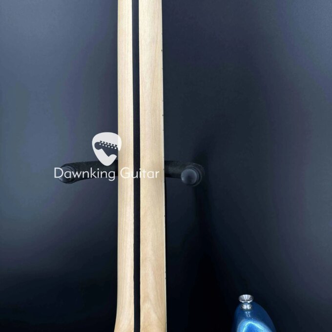 Customized blue ST electric guitar with 6-string solid body made of rosewood Mahogany body and maple neck Free shipping. - Image 4