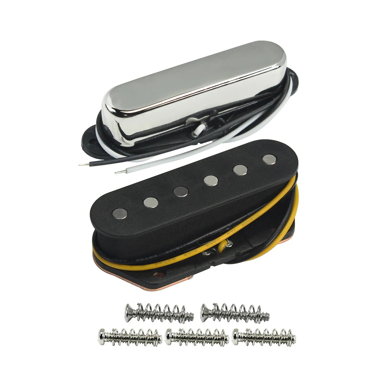 FLEOR 2pcs Alnico 5 Neck & Bridge TL Electric Guitar Pickup Single Coil Pickups Set Guitar Parts