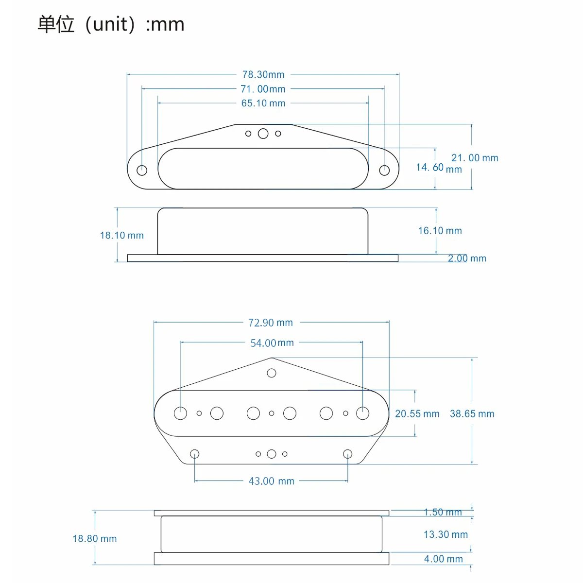 FLEOR 2pcs Alnico 5 Neck & Bridge TL Electric Guitar Pickup Single Coil Pickups Set Guitar Parts FLEOR 2pcs Alnico 5 Neck & Bridge TL Electric Guitar Pickup Single Coil Pickups Set Guitar Parts