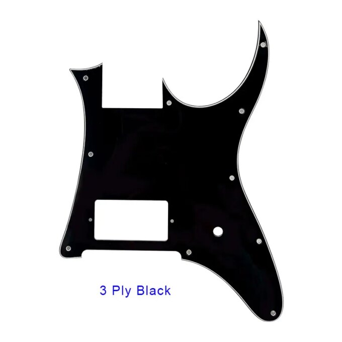 Pleroo Custom Guitar Parts - For MIJ Ibanez RG 350 EX Guitar Pickguard Blank With Bridge Humbucker Pickup Scratch Plate Black - Image 2