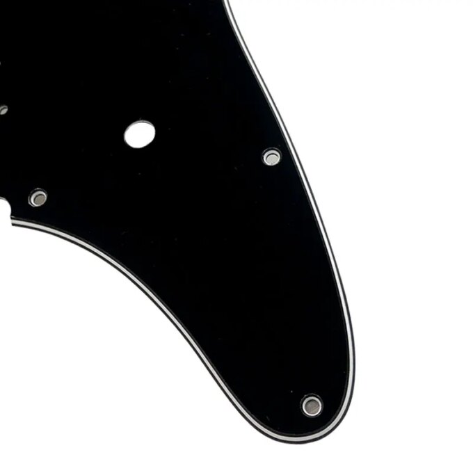 Pleroo Custom Guitar Parts - For MIJ Ibanez RG 350 EX Guitar Pickguard Blank With Bridge Humbucker Pickup Scratch Plate Black - Image 4