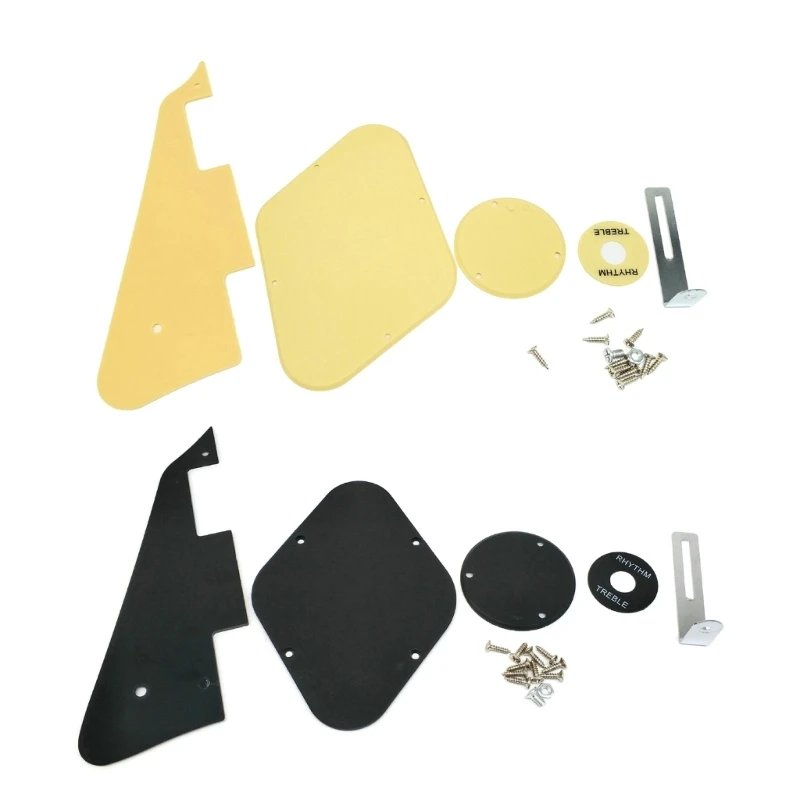 Standard LP Pickguard/Control Backplate/Switch Cavity Cover Mounting Screw for Les Paul Styles Guitar, 1Ply Black/Yellow Standard LP Pickguard/Control Backplate/Switch Cavity Cover Mounting Screw for Les Paul Styles Guitar, 1Ply Black/Yellow