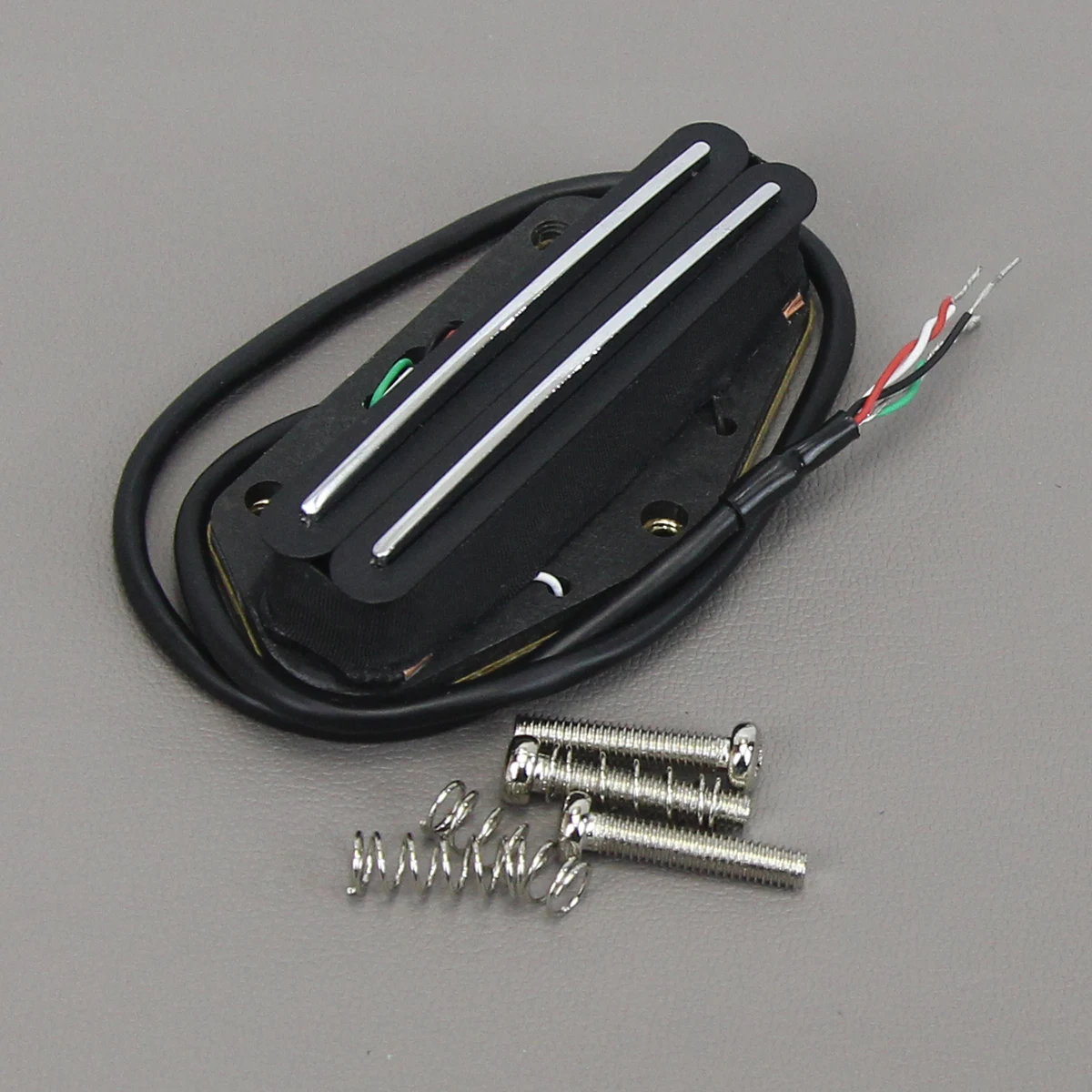 FLEOR Alnico 5 Hot Dual Rails Pickup Guitar Mini Humbucker Bridge Pickup fit for TL Guitar,6K/9K/12K Option