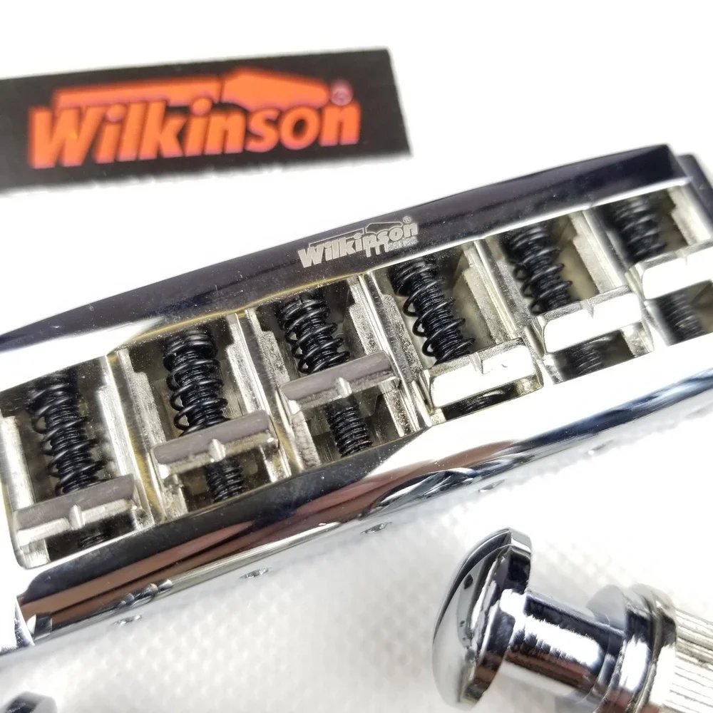 Wilkinson WOGT3 Tailpiece Bridge For LP Electric Guitar Chrome Silver Adjustable Wraparound Wilkinson WOGT3 Tailpiece Bridge For LP Electric Guitar Chrome Silver Adjustable Wraparound