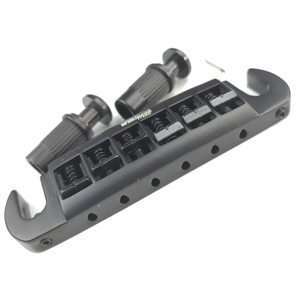 Wilkinson WOGT3 Tailpiece Bridge For LP Electric Guitar Chrome Silver Adjustable Wraparound Wilkinson WOGT3 Tailpiece Bridge For LP Electric Guitar Chrome Silver Adjustable Wraparound