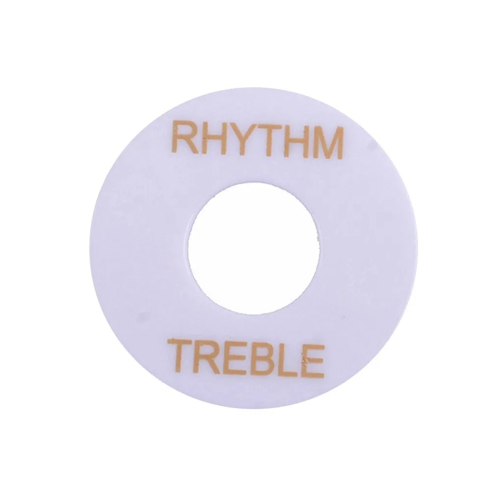 Switch Plate Rhythm/Treble Selector Switch Ring For Gibson Les Paul Guitar White/Black Guitar Parts & Accessories Switch Plate Rhythm/Treble Selector Switch Ring For Gibson Les Paul Guitar White/Black Guitar Parts & Accessories