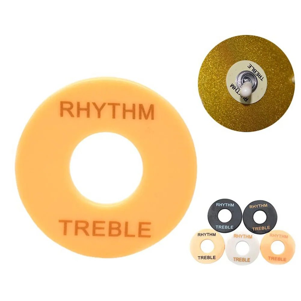 Switch Plate Rhythm/Treble Selector Switch Ring For Gibson Les Paul Guitar White/Black Guitar Parts & Accessories Switch Plate Rhythm/Treble Selector Switch Ring For Gibson Les Paul Guitar White/Black Guitar Parts & Accessories