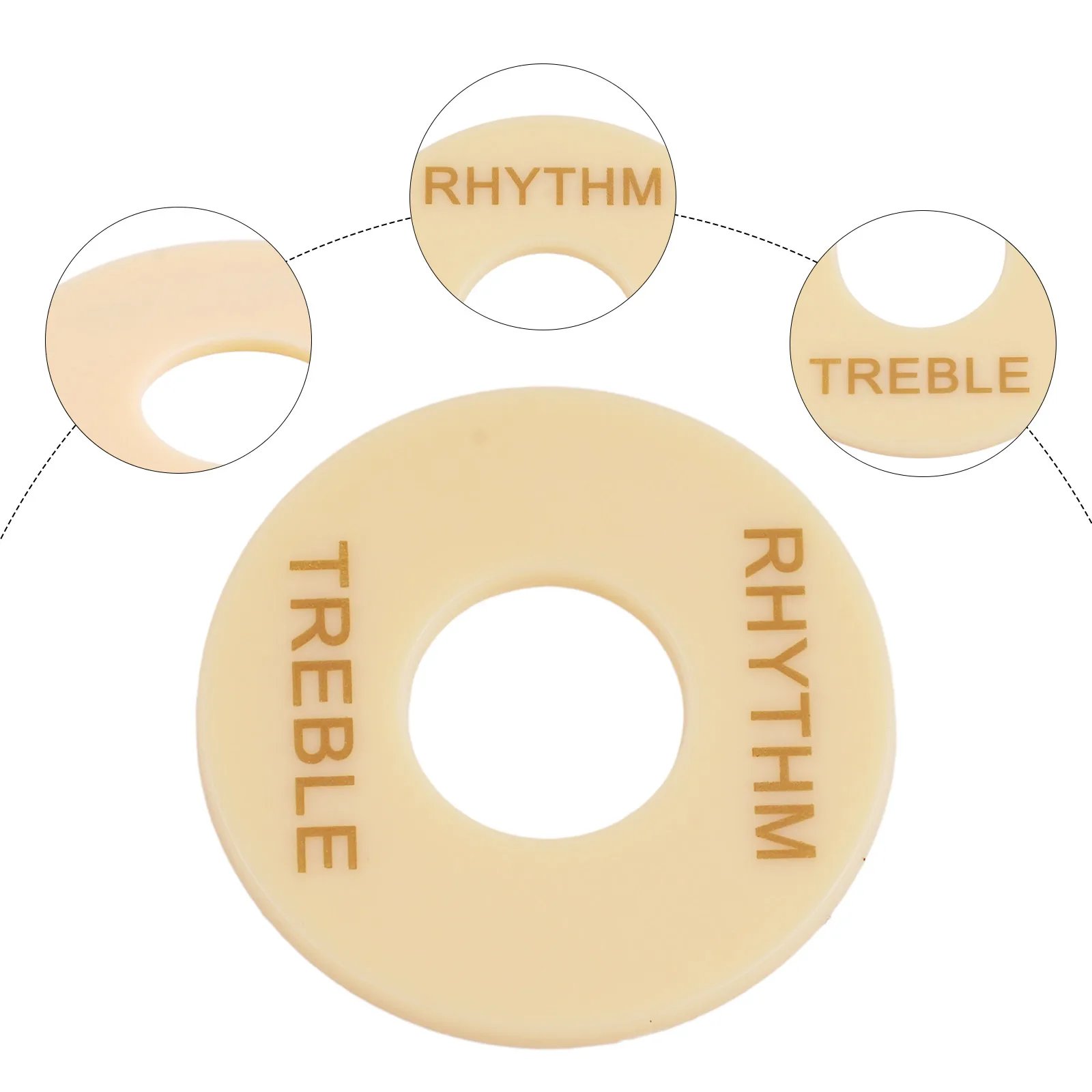 Switch Plate Rhythm/Treble Selector Switch Ring For Gibson Les Paul Guitar White/Black Guitar Parts & Accessories Switch Plate Rhythm/Treble Selector Switch Ring For Gibson Les Paul Guitar White/Black Guitar Parts & Accessories
