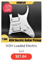 ST Electric Guitar Double Coil Pickup with Singlecut Wiring Loaded Prewired SSH Guitar Pickguard Scratchplate Assembly Black