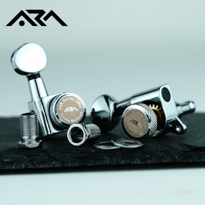 ARM Electric Guitar Metal Lock String Tuner Winder Electric Guitar Parts ST TL SG LP Head Chromium Black - Image 5