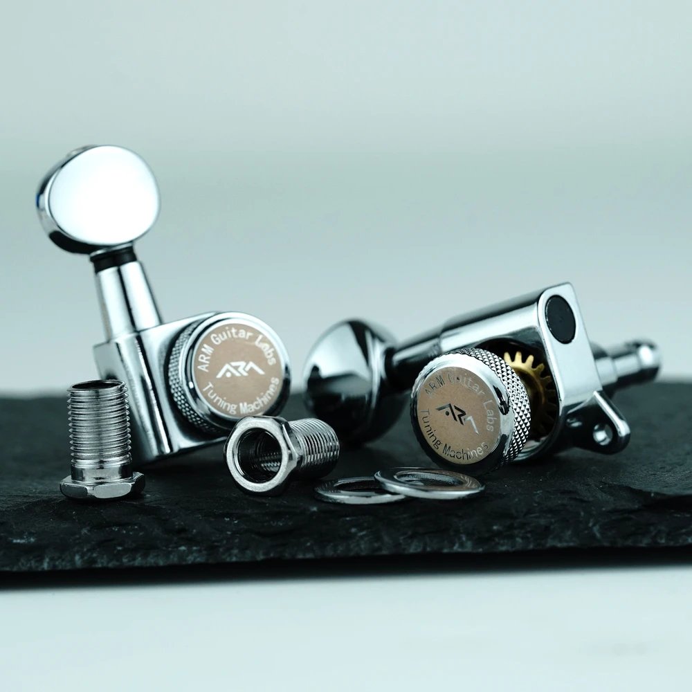 ARM Electric Guitar Metal Lock String Tuner Winder Electric Guitar Parts ST TL SG LP Head Chromium Black ARM Electric Guitar Metal Lock String Tuner Winder Electric Guitar Parts ST TL SG LP Head Chromium Black
