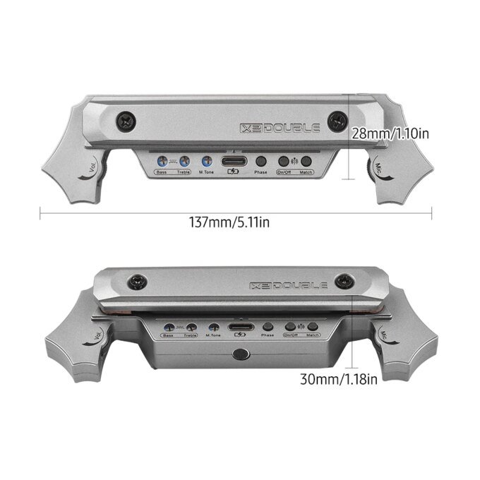 DOUBLE X2 Guitar Wireless Pickup Rechargeable Wireless &Wired Acoustic Guitar Pickup System Electric Bass Guitar Cable Accessory - Image 3