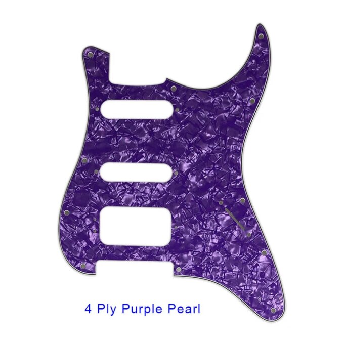 Pleroo Custom Guitar Pickguards Suit - For 11 Screw Hole  Strat  Humbucker HSS Guitar No Control Hole Scratch Plate - Image 2