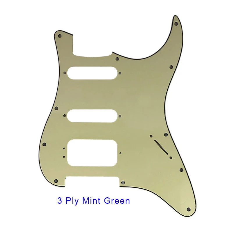 Pleroo Custom Guitar Pickguards Suit - For 11 Screw Hole  Strat  Humbucker HSS Guitar No Control Hole Scratch Plate