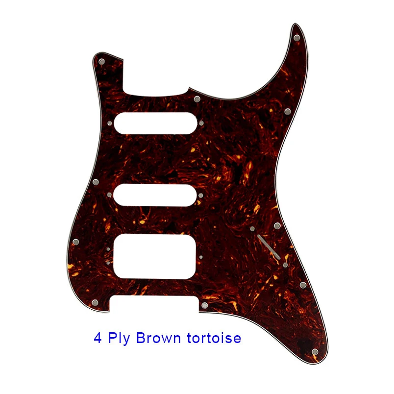 Pleroo Custom Guitar Pickguards Suit - For 11 Screw Hole  Strat  Humbucker HSS Guitar No Control Hole Scratch Plate