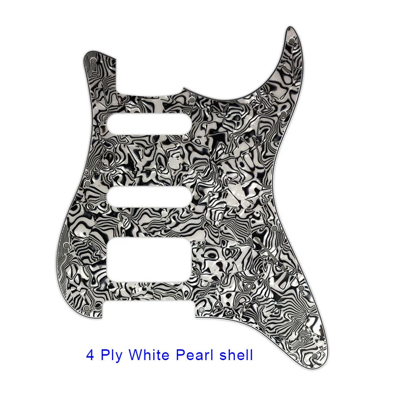 Pleroo Custom Guitar Pickguards Suit - For 11 Screw Hole  Strat  Humbucker HSS Guitar No Control Hole Scratch Plate