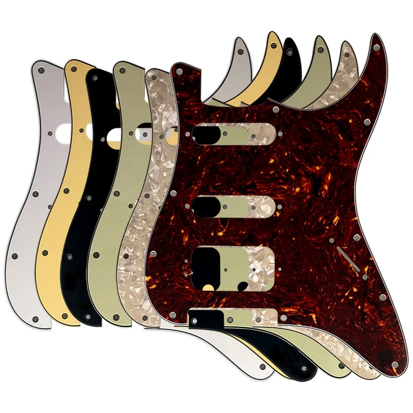 Pleroo Custom Guitar Pickguards Suit - For 11 Screw Hole  Strat  Humbucker HSS Guitar No Control Hole Scratch Plate