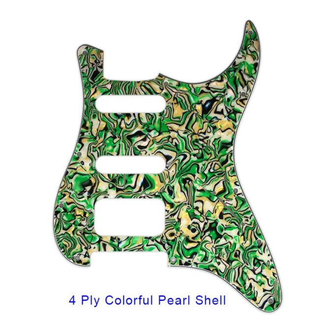 Pleroo Custom Guitar Pickguards Suit - For 11 Screw Hole  Strat  Humbucker HSS Guitar No Control Hole Scratch Plate - Image 4