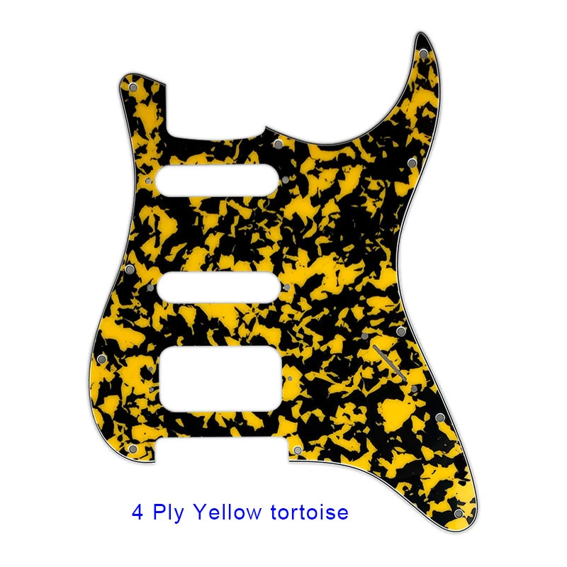 Pleroo Custom Guitar Pickguards Suit - For 11 Screw Hole  Strat  Humbucker HSS Guitar No Control Hole Scratch Plate
