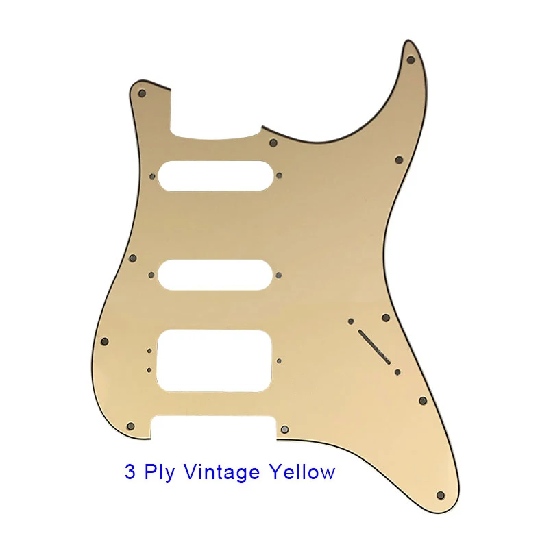 Pleroo Custom Guitar Pickguards Suit - For 11 Screw Hole  Strat  Humbucker HSS Guitar No Control Hole Scratch Plate