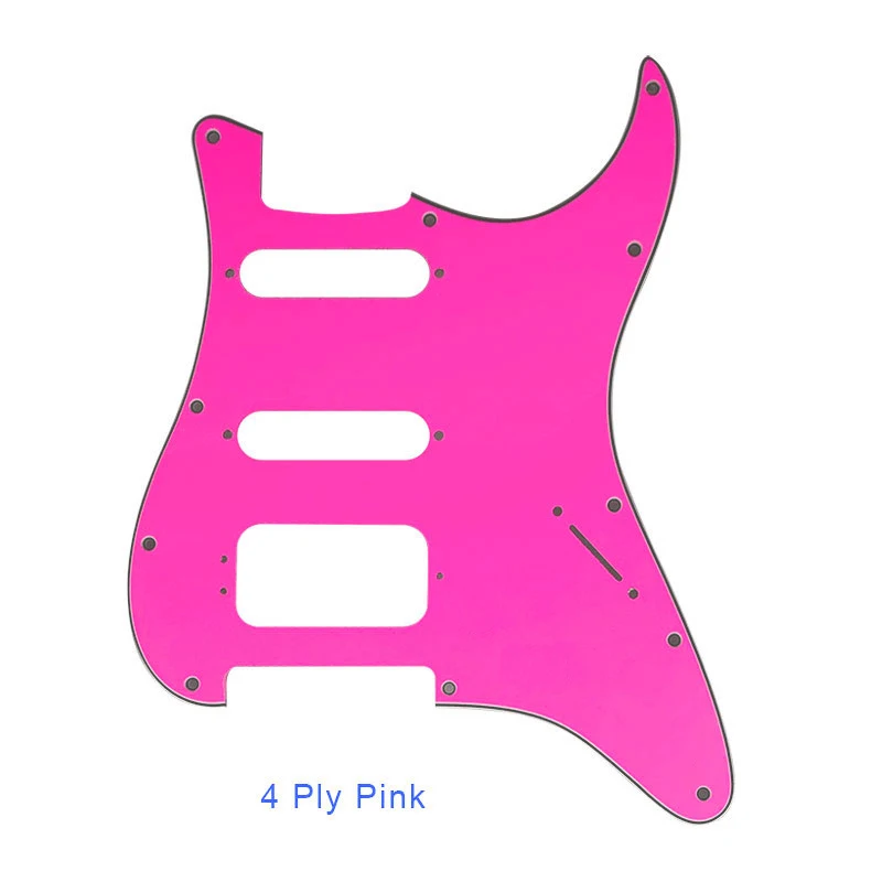 Pleroo Custom Guitar Pickguards Suit - For 11 Screw Hole  Strat  Humbucker HSS Guitar No Control Hole Scratch Plate