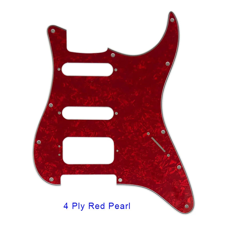 Pleroo Custom Guitar Pickguards Suit - For 11 Screw Hole  Strat  Humbucker HSS Guitar No Control Hole Scratch Plate