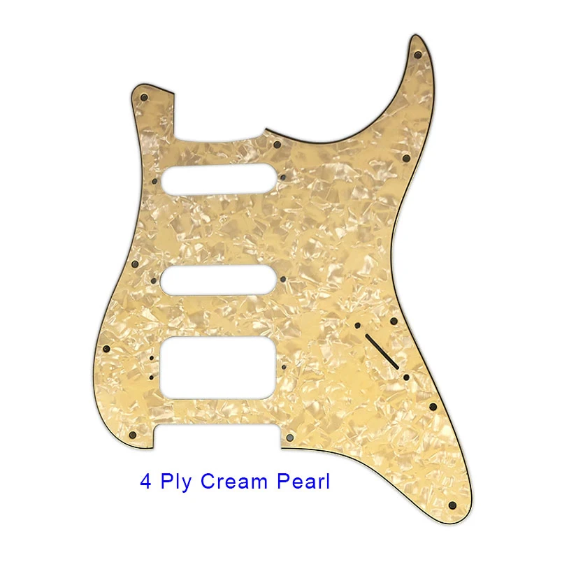 Pleroo Custom Guitar Pickguards Suit - For 11 Screw Hole  Strat  Humbucker HSS Guitar No Control Hole Scratch Plate