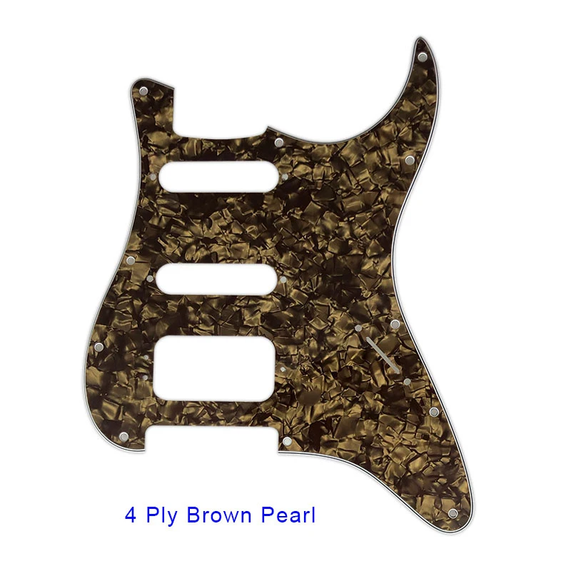 Pleroo Custom Guitar Pickguards Suit - For 11 Screw Hole  Strat  Humbucker HSS Guitar No Control Hole Scratch Plate