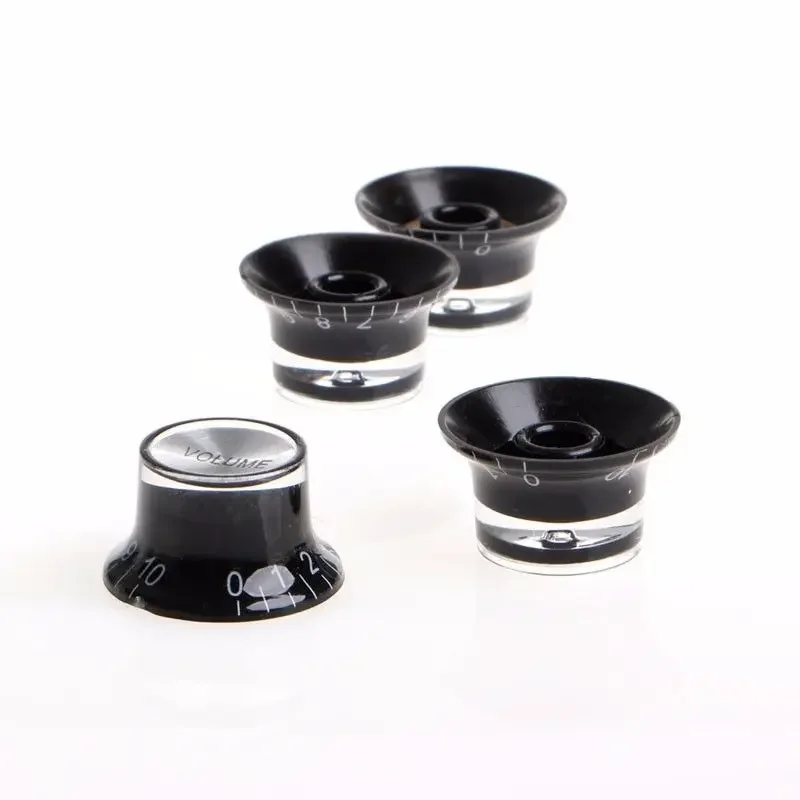 6mm Volume Control Knobs Aluminum Alloy Potentiometer Knob Cap Guitar 2 Tone 2 For Gibson Les Paul SG Guitars Accessories Parts