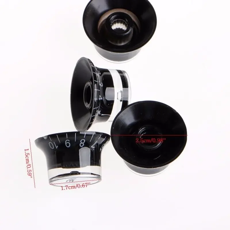 6mm Volume Control Knobs Aluminum Alloy Potentiometer Knob Cap Guitar 2 Tone 2 For Gibson Les Paul SG Guitars Accessories Parts