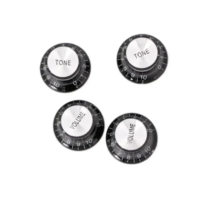 6mm Volume Control Knobs Aluminum Alloy Potentiometer Knob Cap Guitar 2 Tone 2 For Gibson Les Paul SG Guitars Accessories Parts - Image 2