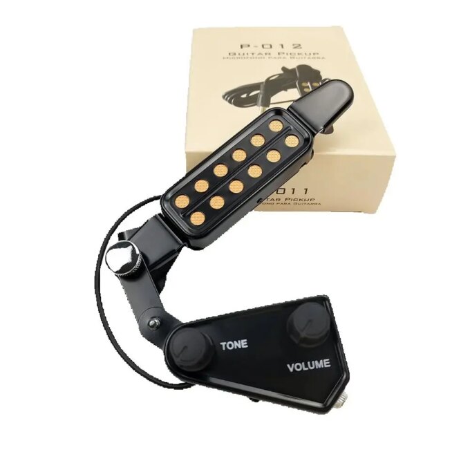12-hole Acoustic Guitar Sound Hole Pickup Magnetic Transducer with Tone Volume Controller Audio Cable - Image 3