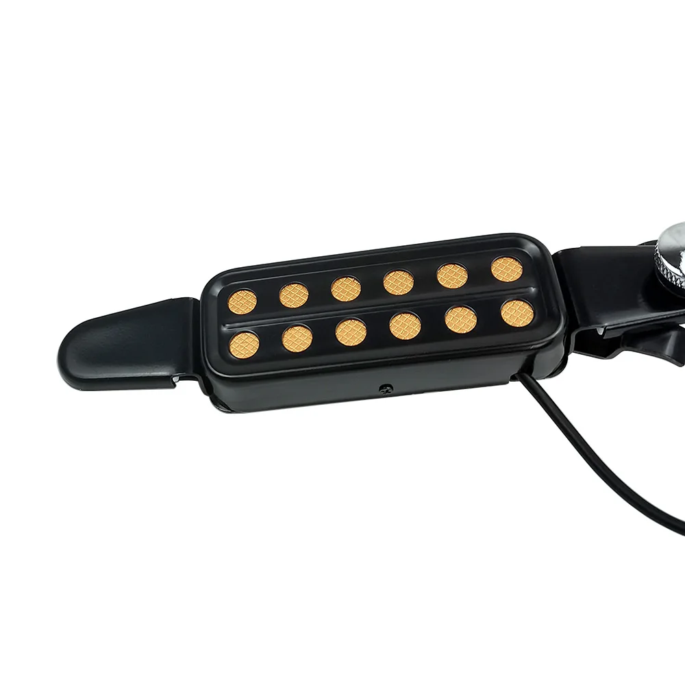 12-hole Acoustic Guitar Sound Hole Pickup Magnetic Transducer with Tone Volume Controller Audio Cable