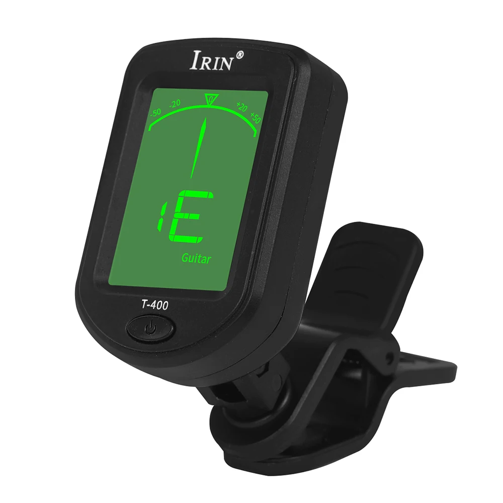 IRIN T-400 Guitar Tuner Digital Clip-On Tone Tuner for Electric Ukulele Bass Violin Universal 360Degree Rotatable Sensitive IRIN T-400 Guitar Tuner Digital Clip-On Tone Tuner for Electric Ukulele Bass Violin Universal 360Degree Rotatable Sensitive